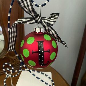 Coton Colors initial ornament